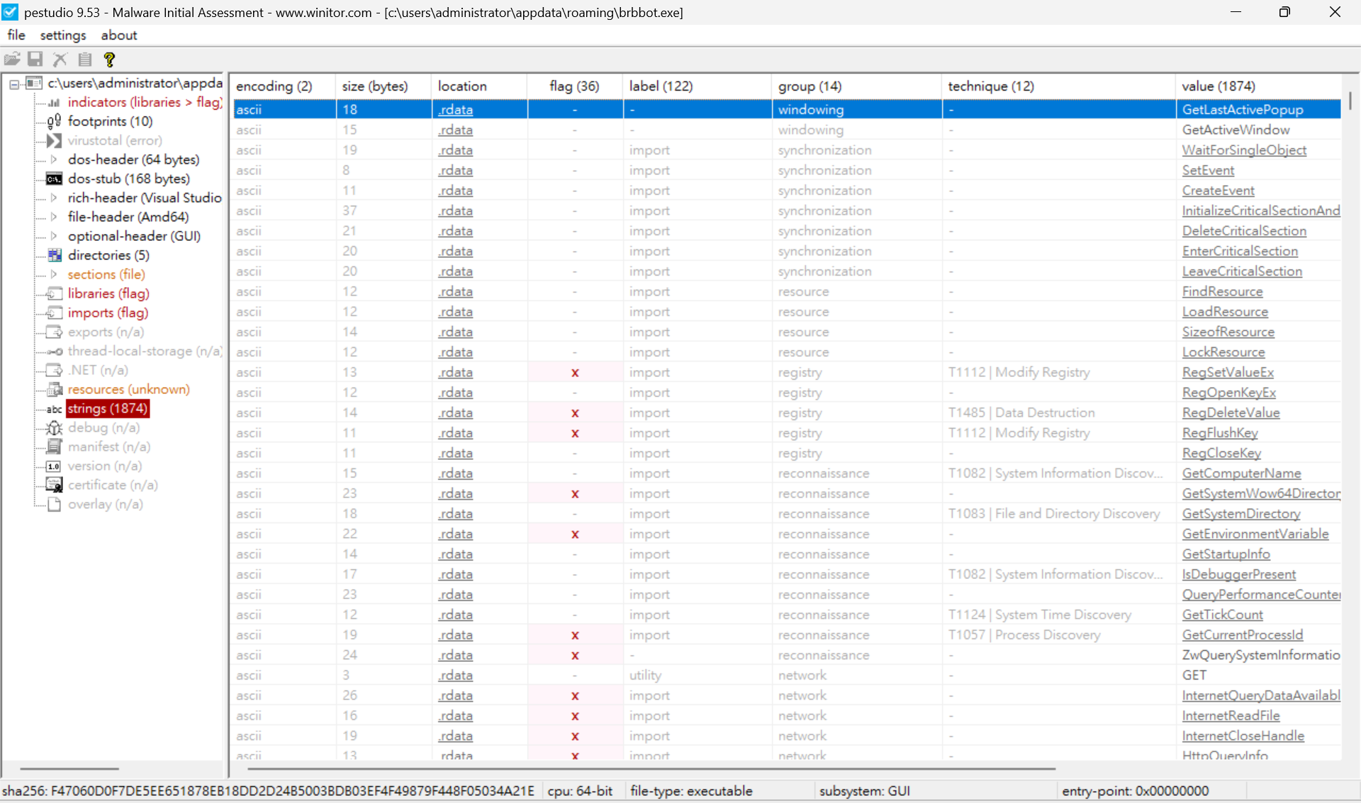 PeStudio String