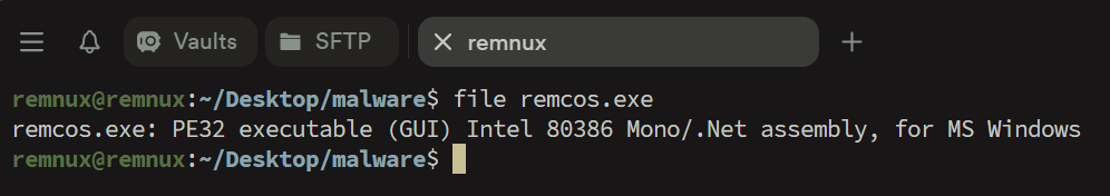 知道該檔案確定是 PE32 格式