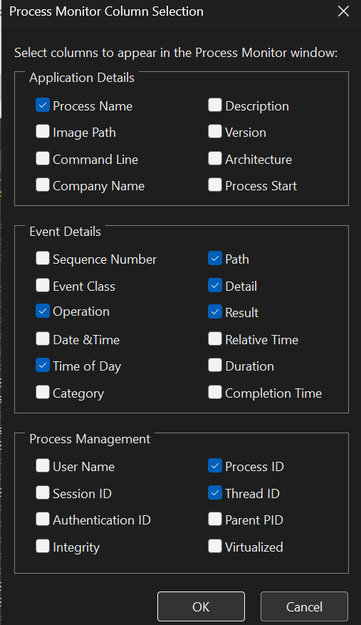 確認 Thread ID 是否有勾選