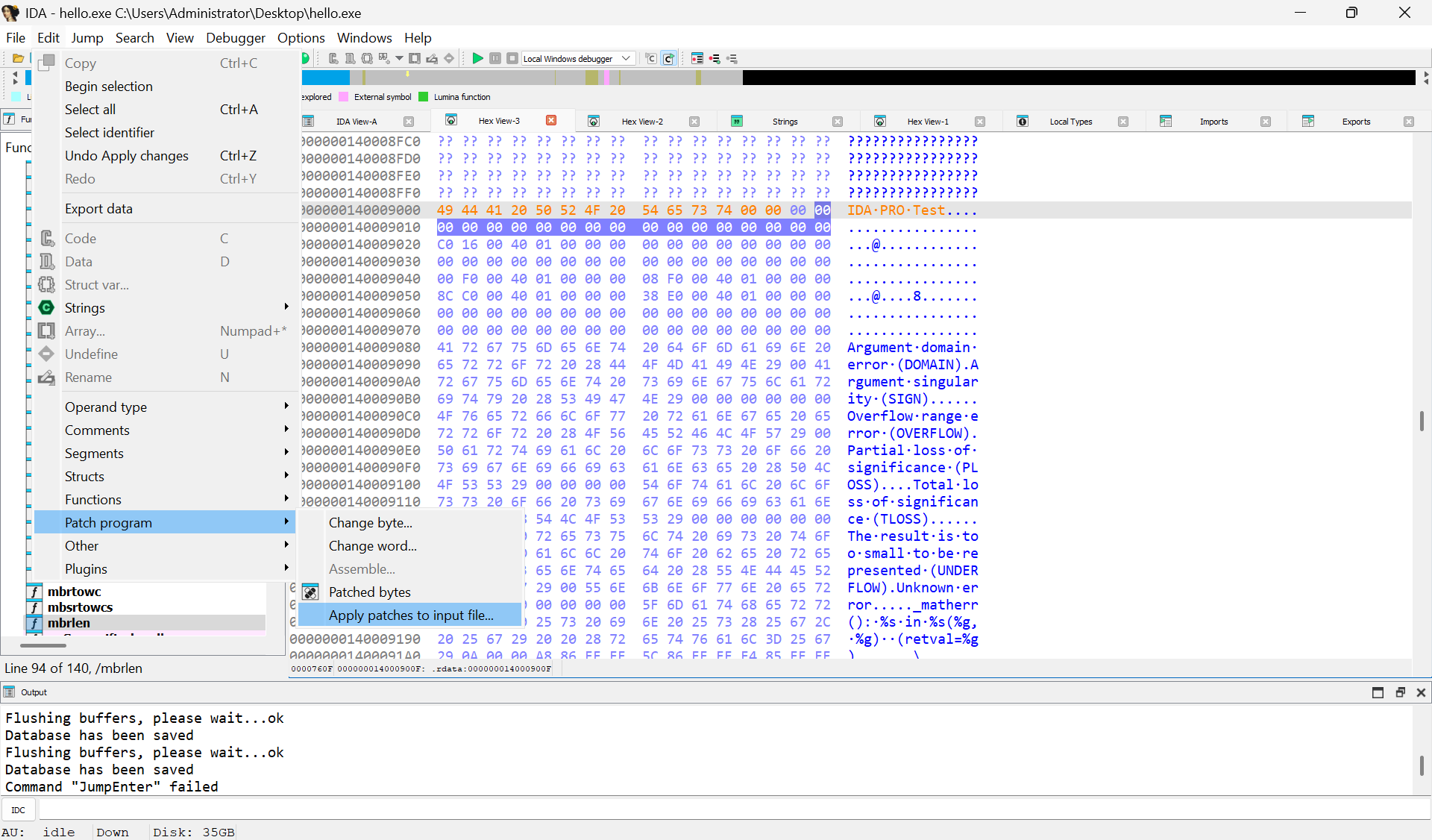 確認文字變更後，儲存並測試